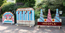 Traditional Fairground Games, Hoopla, Ball in The Bucket, Coconut Shy